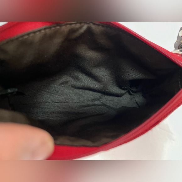 Coach red logo wristlet clutch purse embellished leather embossed - Picture 8 of 11